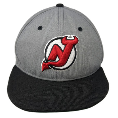 New Jersey Devils NHL New Era Snapback Hat Gray Black Red One Size Flat Brim