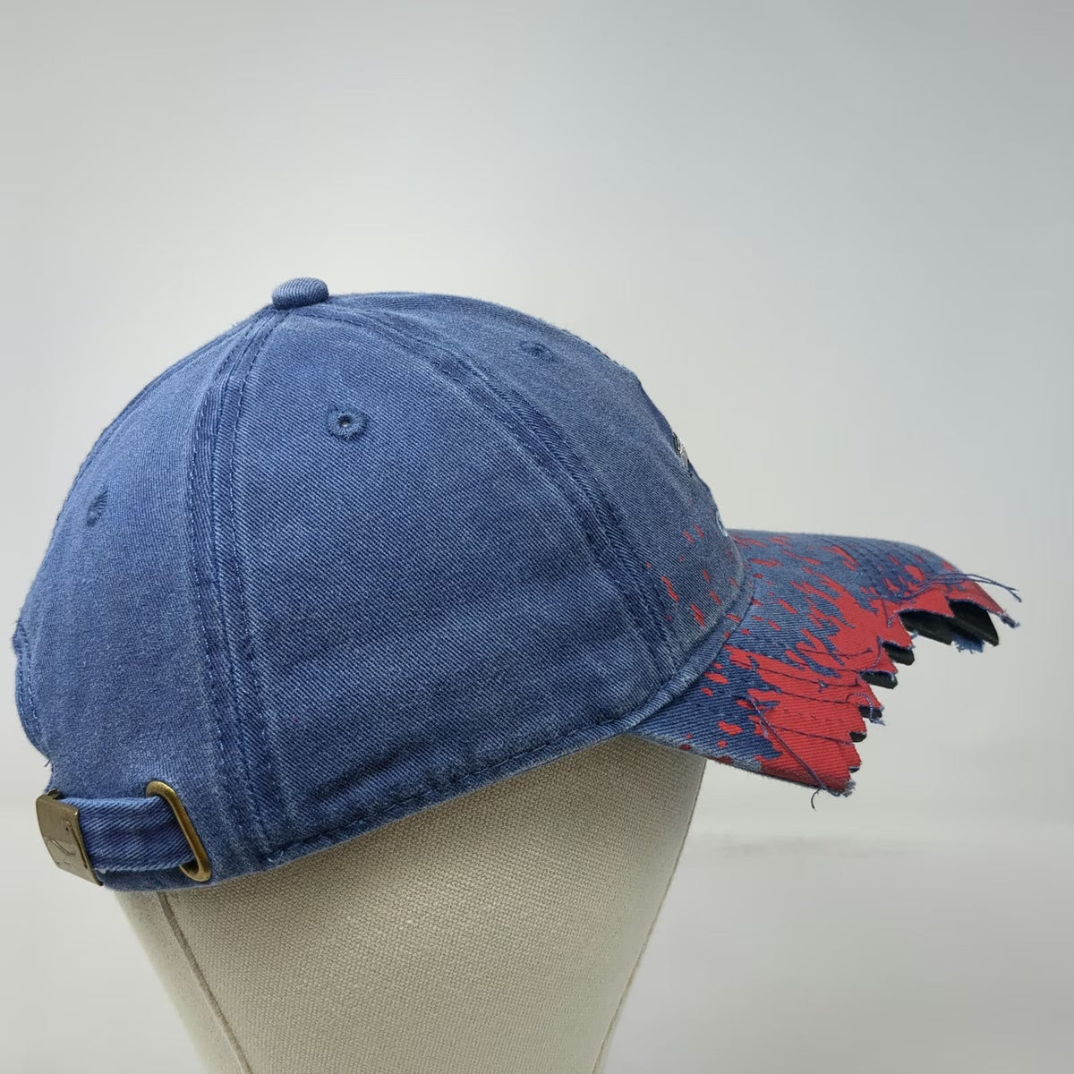 Meds Maps Cape Cod Shark Bite Blue One Size Baseball Cap Splatter Graphic Hat