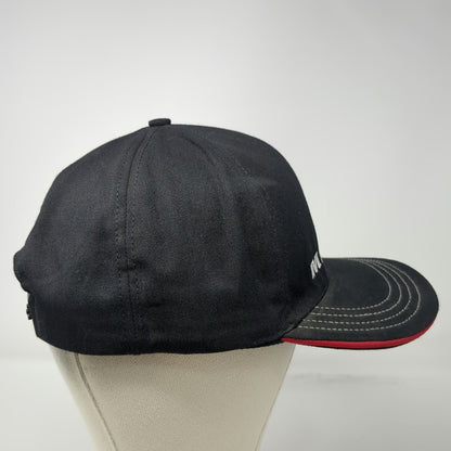 Unionwear Snapback Hat Black One Size Marines USMC Logo Contrast Stitching USA
