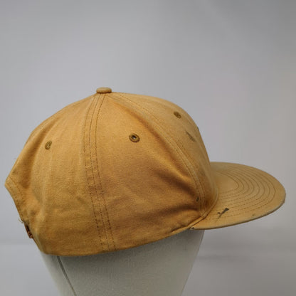 Volcom Snapback Hat Brown One Size Stone Logo Flat Brim 6-Panel Skateboarding