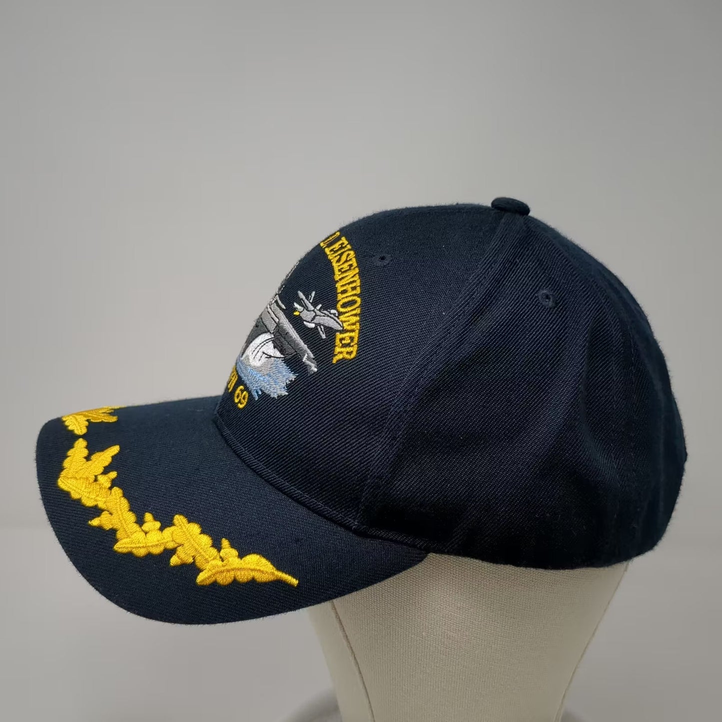 The Corps Blue USS Dwight D Eisenhower CVN 69 Scrambled Eggs Baseball Cap Hat OS