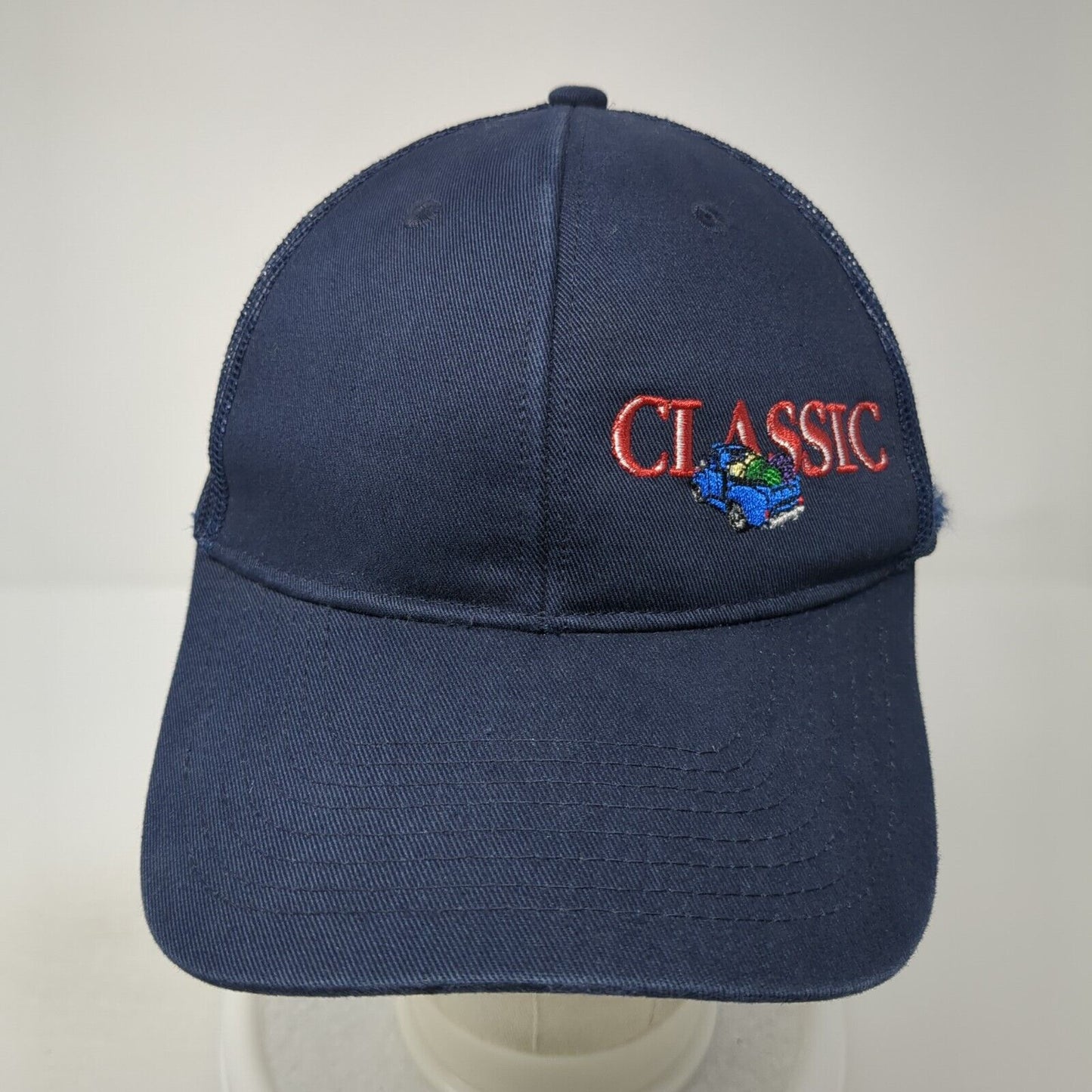 Classic Snapback Trucker Hat Blue One Size Adjustable Mesh Back Port Authority