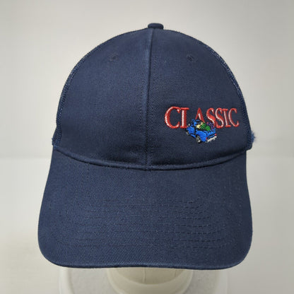 Classic Snapback Trucker Hat Blue One Size Adjustable Mesh Back Port Authority