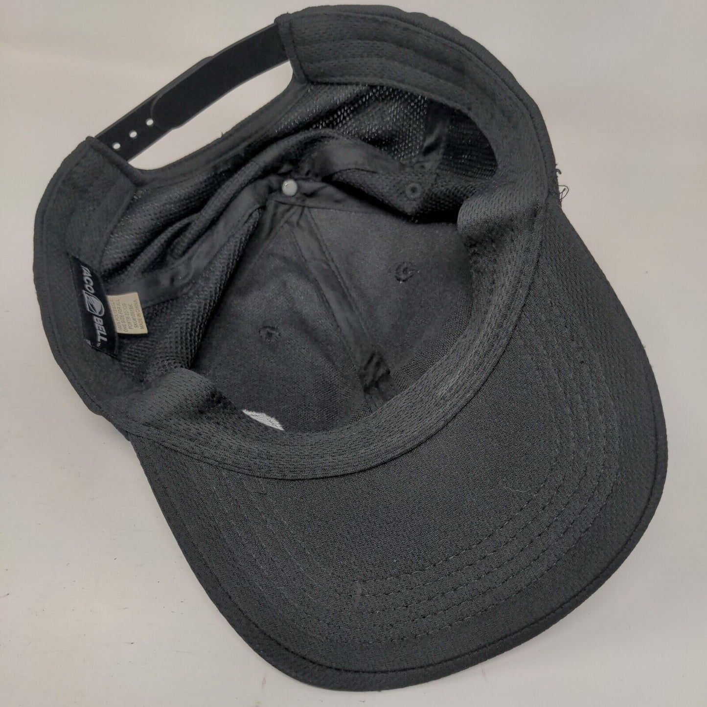 Taco Bell Snapback Hat Black OSFA Embroidered Adjustable Vent Holes