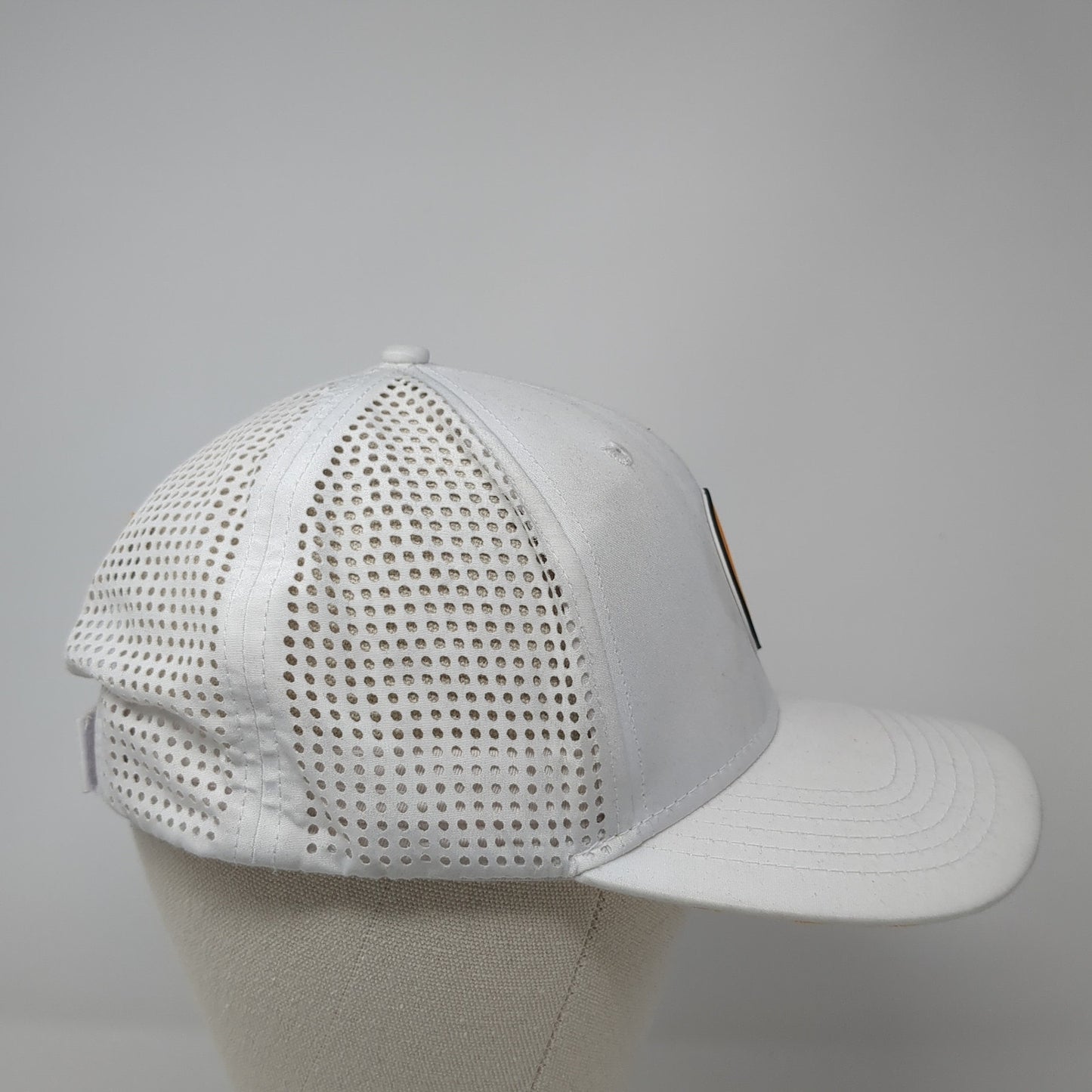 Pickleball Central Strapback Hat White One Size Adjustable Laser Cut