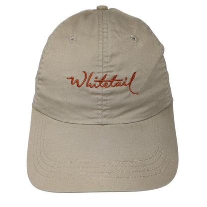 Whitetail Strapback Hat Brown One Size Embroidered Ahead Lightweight