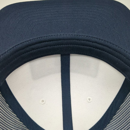 Richardson Trucker Hat Blue L Idaho Charlies Produce Patch Snapback Mesh Logo