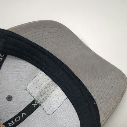 Vortex Trucker Hat Gray One Size Mesh Back Snapback Rubber Logo Patch Adjustable