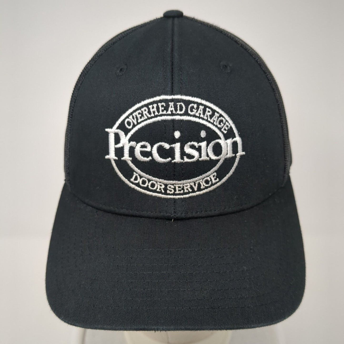 Precision Overhead Garage Door Service Trucker Hat Black One Size Mesh Back