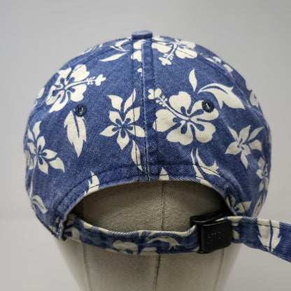 Crazy Shirt Baseball Cap Blue White One Size Floral Hibiscus Hawaii Print Hat