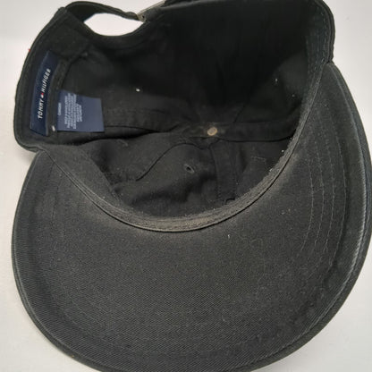 Tommy Hilfiger Baseball Cap Black One Size Embroidered Logo Strapback Hat
