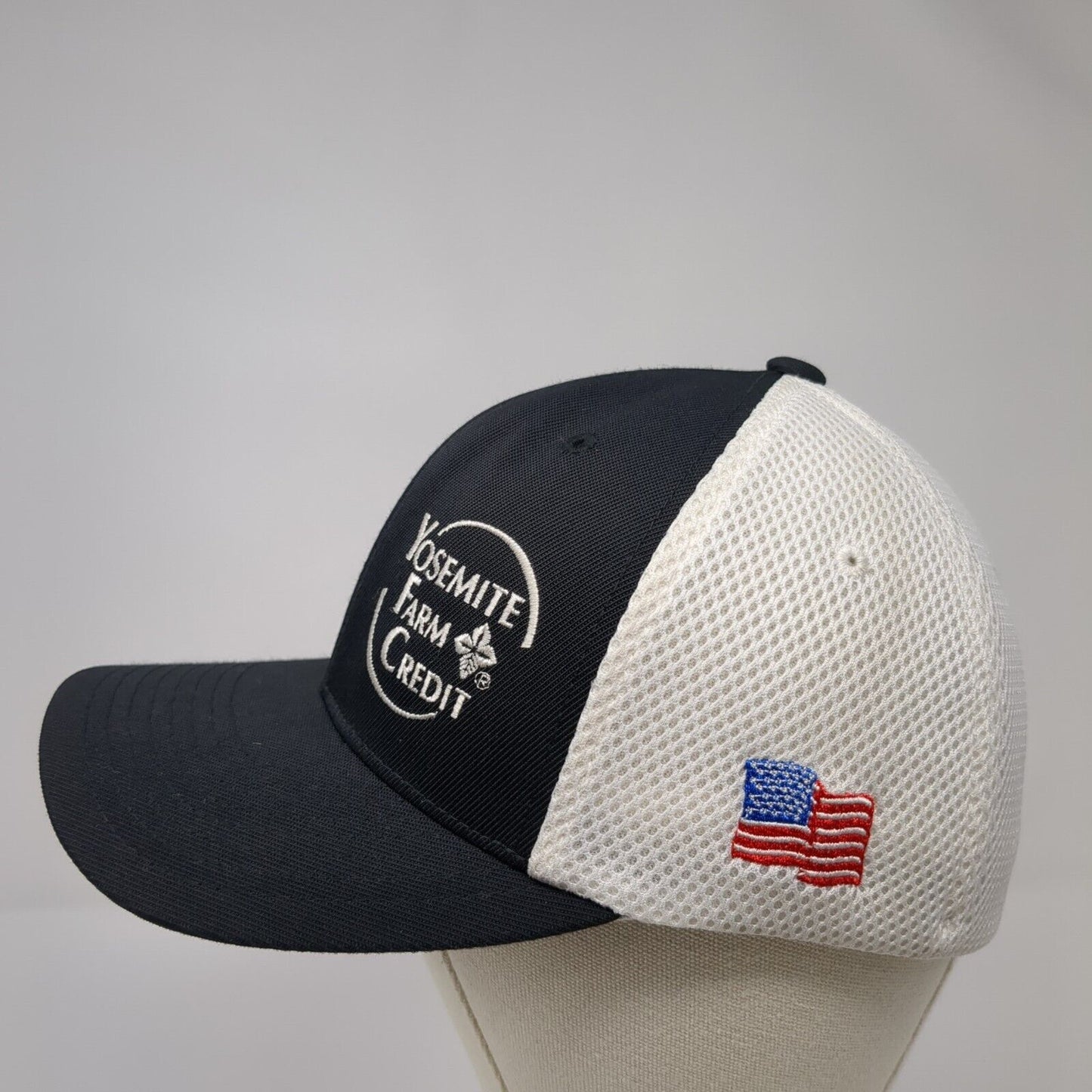Yosemite Farm Credit Fitted Mesh Back Hat Black S-M Flexfit Yupoong