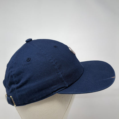 Adidas Slideback Hat Blue One Size Adjustable Embroidered Trefoil 6 Panel