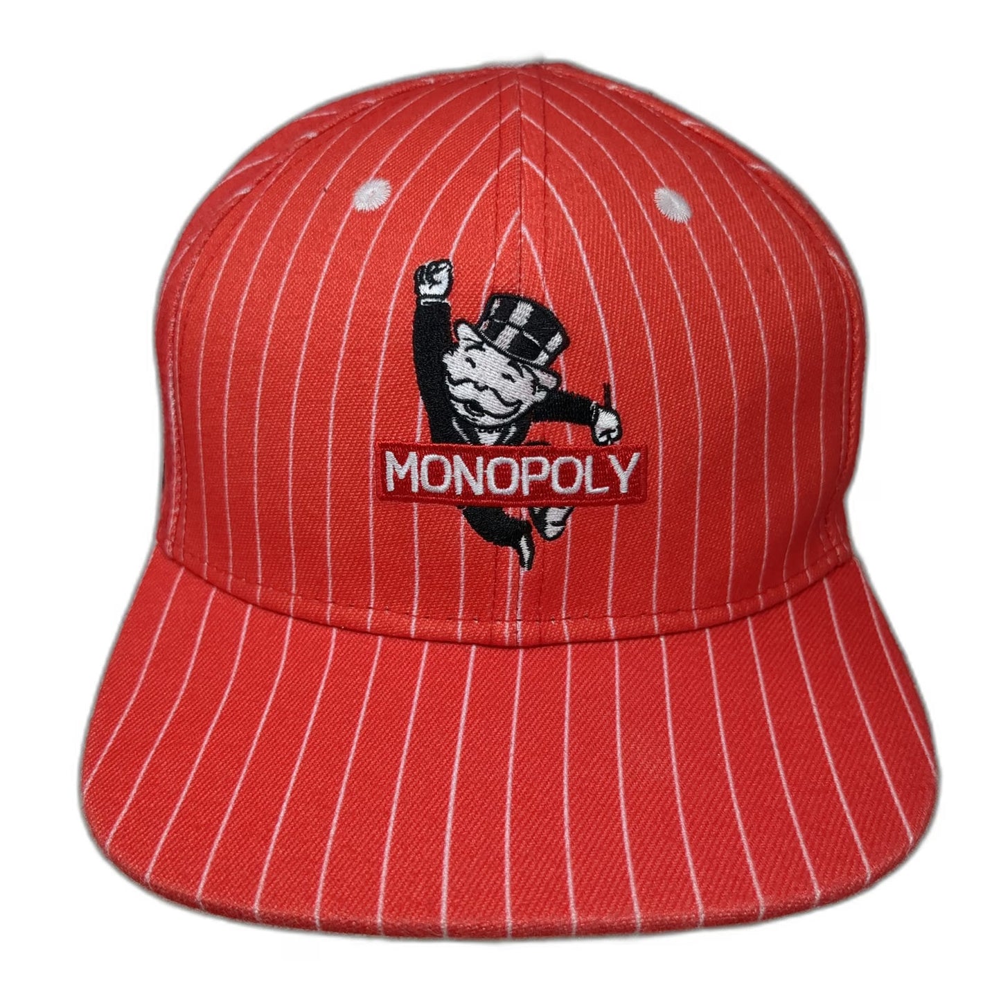 Headgear Classics Snapback Red One Size Monopoly Pinstripe Graphic Brim hat