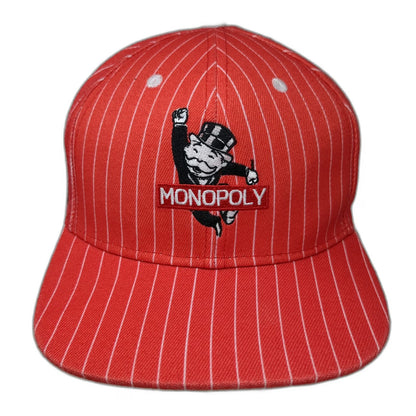 Headgear Classics Snapback Red One Size Monopoly Pinstripe Graphic Brim hat