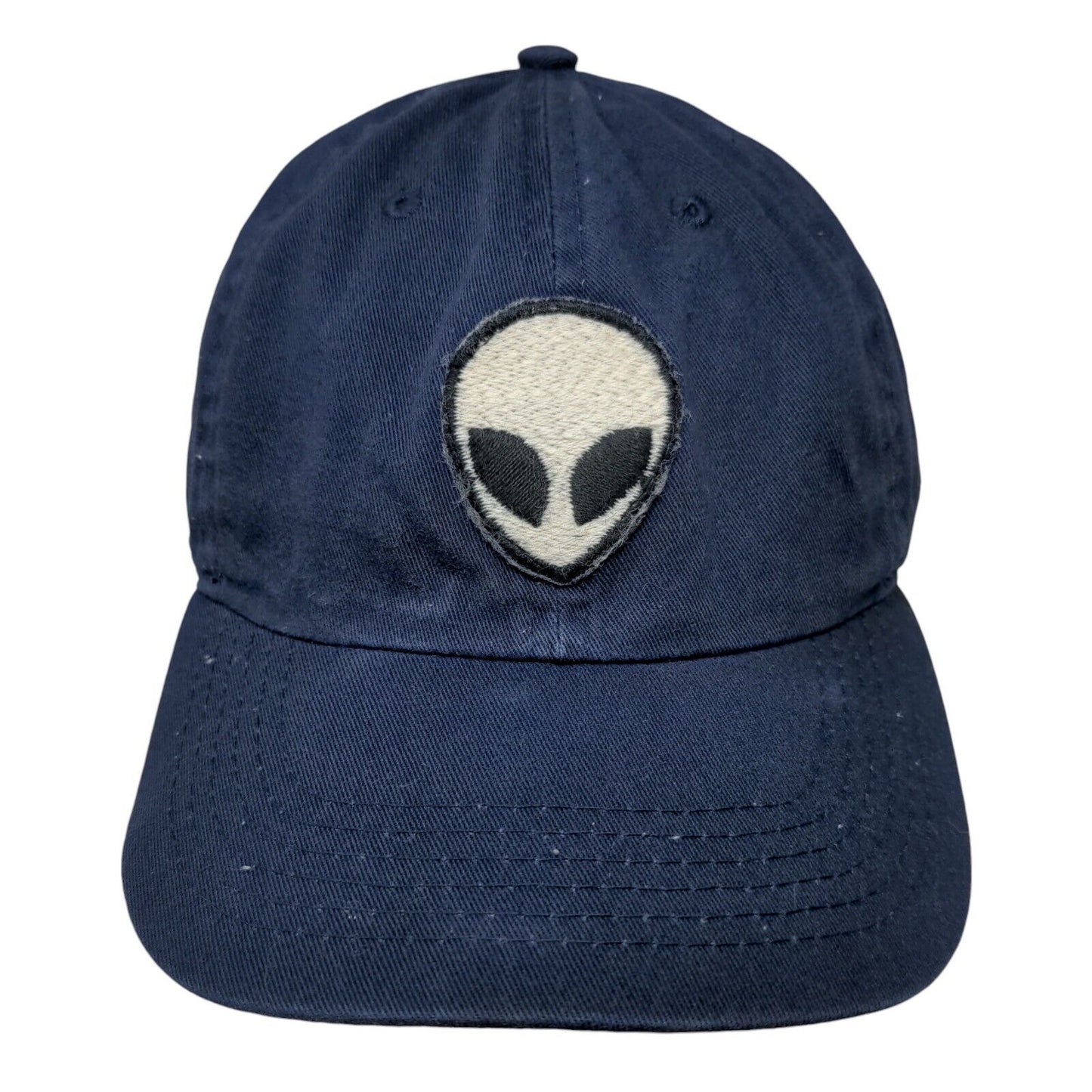 Alien Head Patch Slideback Hat Blue OSFA Adjustable 6 Panel Newhattan