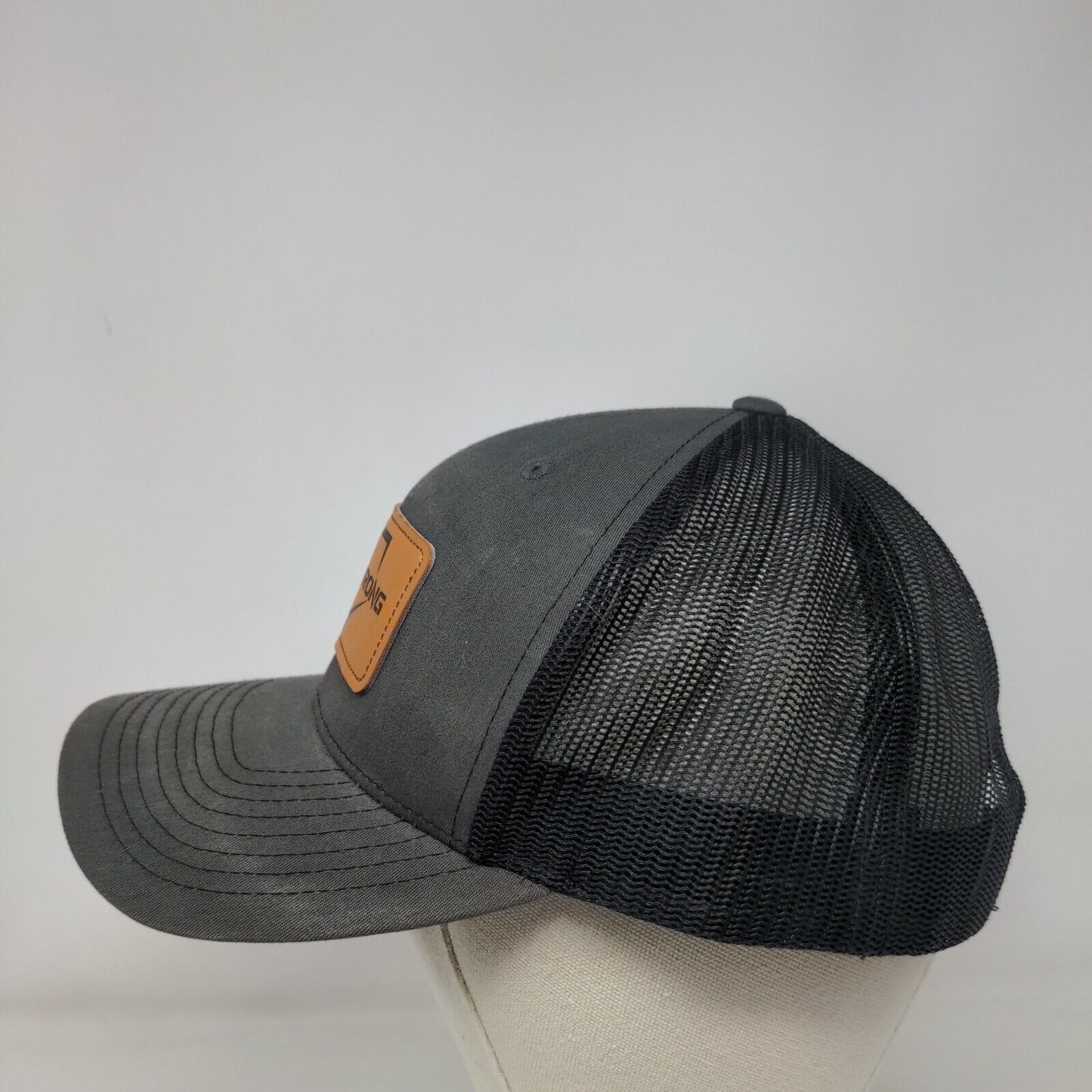 Arm-Strong Snapback Trucker Hat Gray One Size Adjustable Mesh Back Richardson