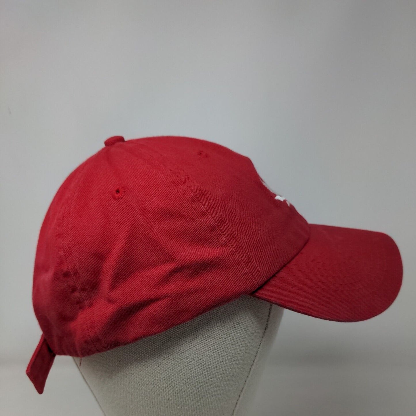 Geo Leaf MedMen Slideback Hat Red One Size Embroidered Apollo