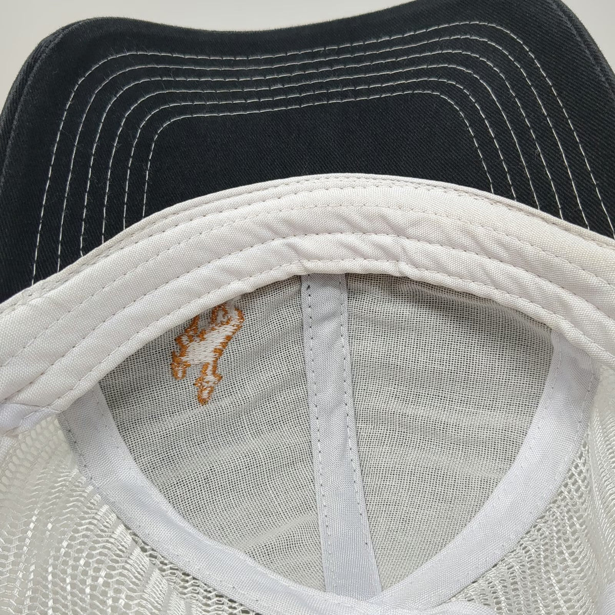 J Hats Trucker Hat Black White One Size Wyoming Bucking Horse Mesh Snapback