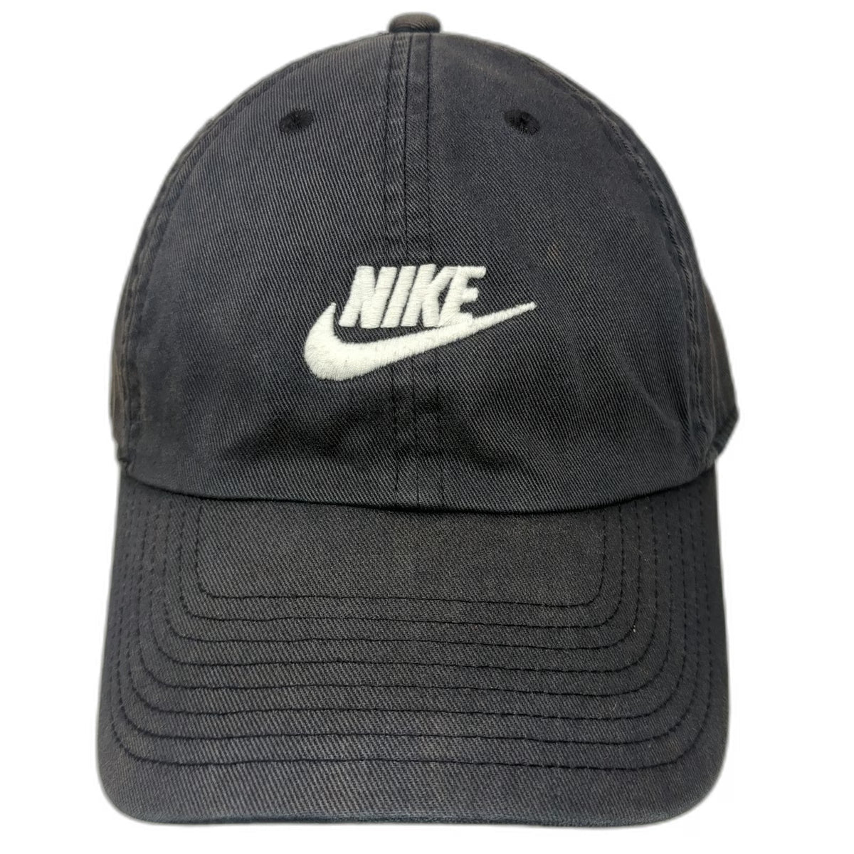 Nike Baseball Cap Black One Size Slideback Cotton Embroidered Swoosh Logo Hat