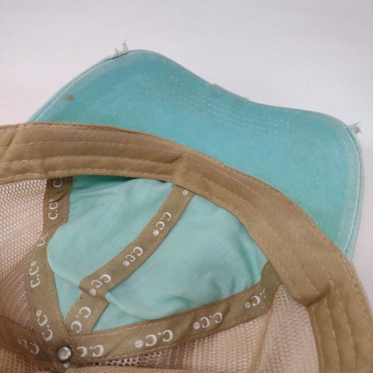 C.C Exclusives Strapback Mesh Back Trucker Hat Multi One Size Ponytail