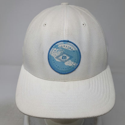 TravisMathew Snapback White One Size 110 Flexfit Patch Golf Hat Structured 2007