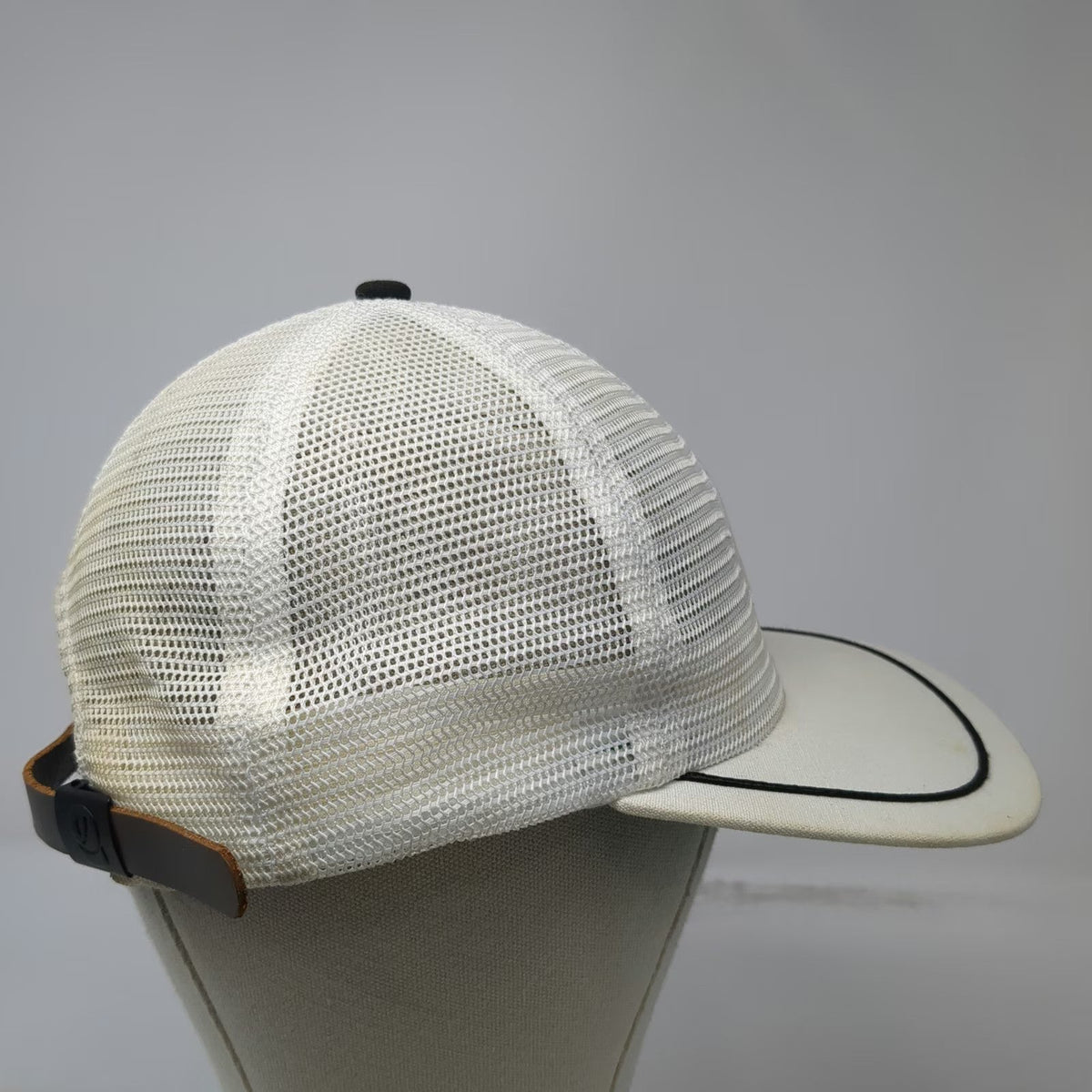 Imperial Baseball Cap White One Size Mesh Back Leather Strap Colorado Rope Hat
