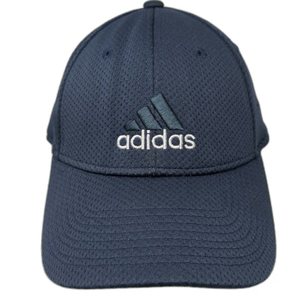 Adidas Baseball Cap Blue XL Mesh Embroidered Stretch Fit Performance Hat