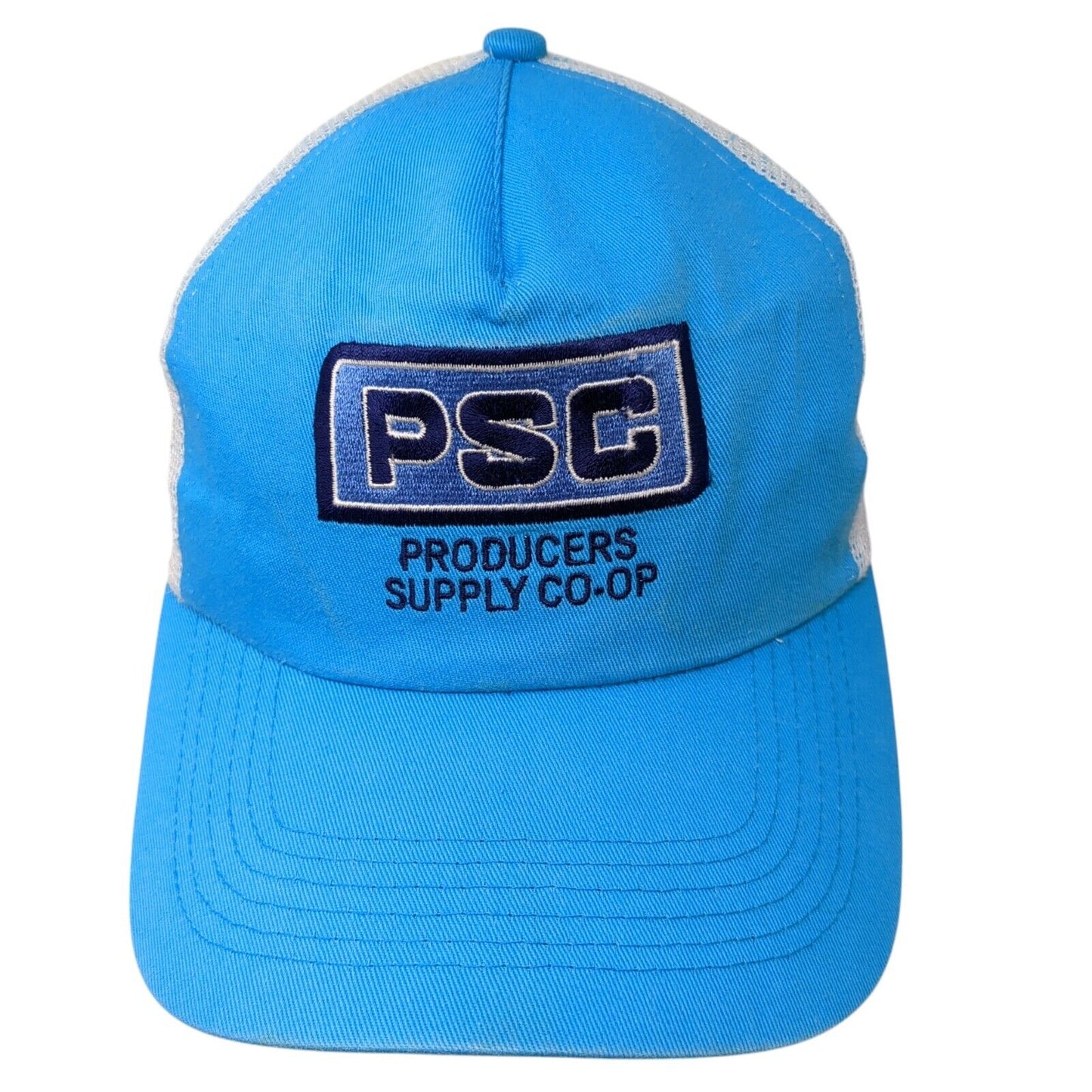 Producers Supply Co-Op Snapback Hat Blue One Size Mesh Back Adjustable