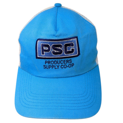 Producers Supply Co-Op Snapback Hat Blue One Size Mesh Back Adjustable