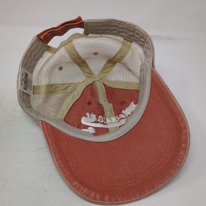 Best of Yellowstone Trucker Hat Orange One Size Mesh Moose 1872 Embroidered