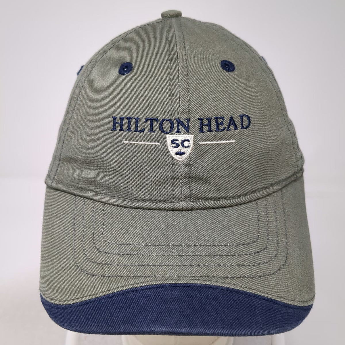 Hotshot Hilton Head SC Baseball Cap Green Blue One Size Strapback Cotton Hat