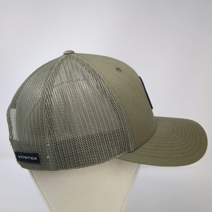 Vortex Trucker Hat Green OSFM Mesh Back Mountain Patch Snapback Logo Outdoors