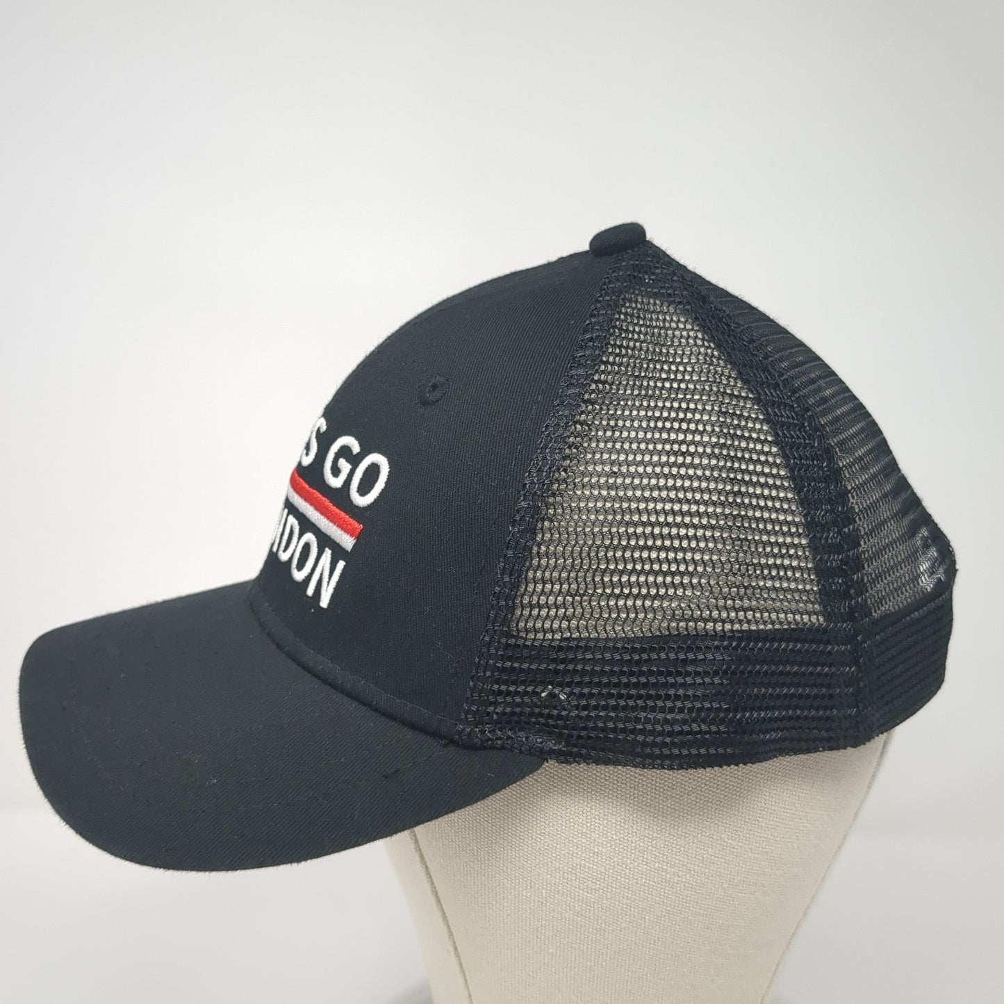 Let's Go Brandon Snapback Trucker Hat Black One Size Mesh Back 6 Panel