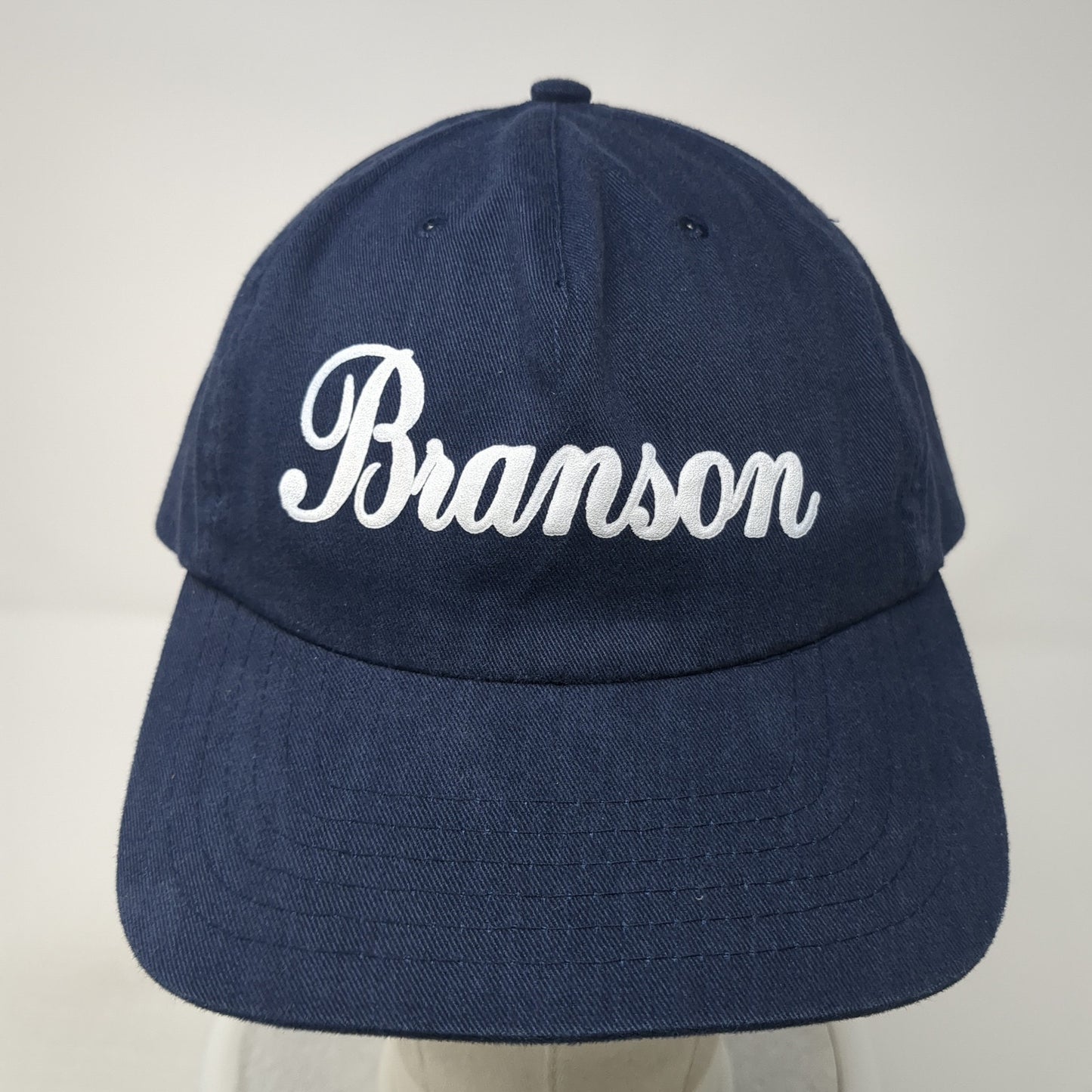 Branson Snapback Hat Blue One Size Adjustable Solid 6 Panel Outdoor