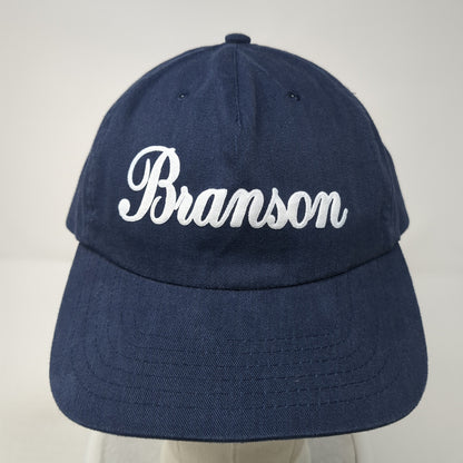 Branson Snapback Hat Blue One Size Adjustable Solid 6 Panel Outdoor