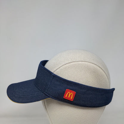 McDonalds Snapback Sunvisor Blue One Size Adjustable Employee Crew Cap