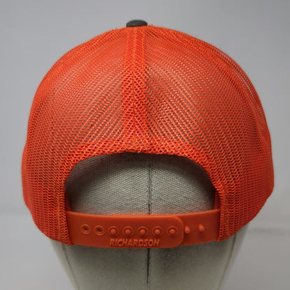 Richardson Trucker Hat Gray Orange One Size Structural Edge Engineering Snapback