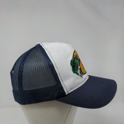 Bass Pro Shops Snapback Trucker Hat Blue OSFM Adjustable Mesh Back Gone Fishing