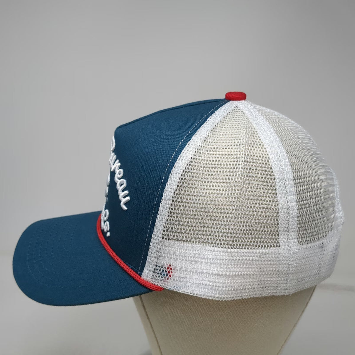 Buck's Bags Farm Bureau Insurance Co. Trucker Hat Blue One Size Rope Mesh Back