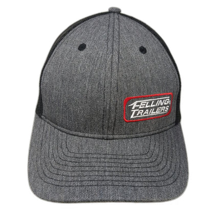 Felling Trailers Trucker Hat Gray OSFM Mesh Back Snapback Logo Patch Work Cap