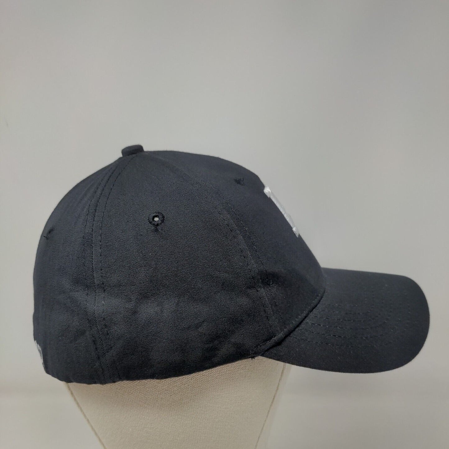 PT Poker Fitted Hat Black L/XL Embroidered 6 Panel NU-Fit Patent by KC Caps