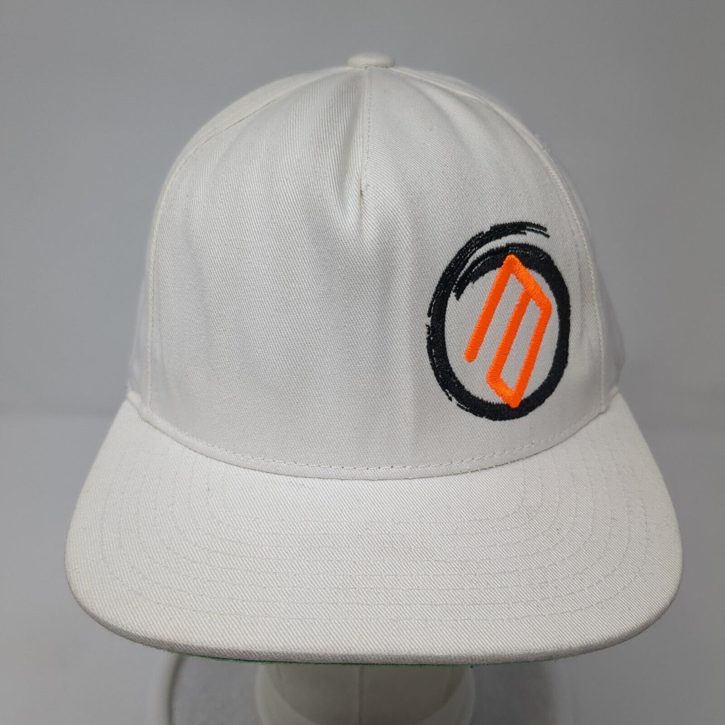 The Classics Yupoong Snapback Hat White One Size Adjustable Embroidered 6 Panel
