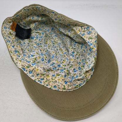 Elastafit DBY Army Cap Brown One Size Floral Lining Buckle Detail Cotton Hat