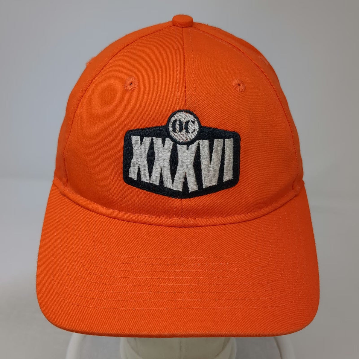 Port & Company Baseball Cap Orange One Size XXXVI OC Logo Hat Strapback Cotton
