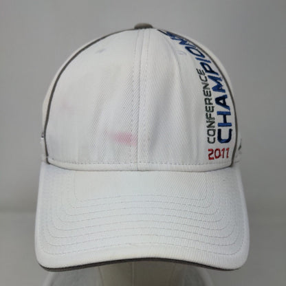 Reebok NFL Mens Fitted Hat White OSFA Embroidered Super Bowl XLVI 2011 Champions