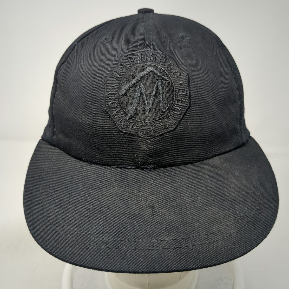 Marlboro Country Store Baseball Cap Black Slideback Red Embroidery Hat Vintage