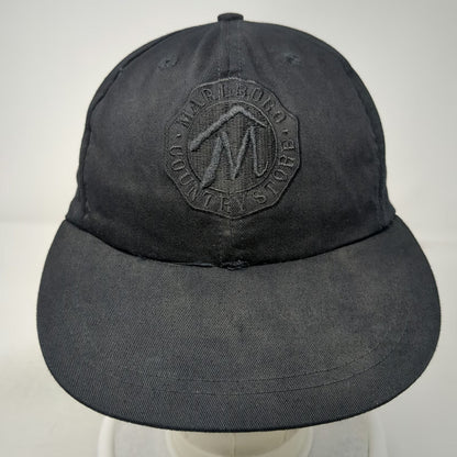 Marlboro Country Store Baseball Cap Black Slideback Red Embroidery Hat Vintage
