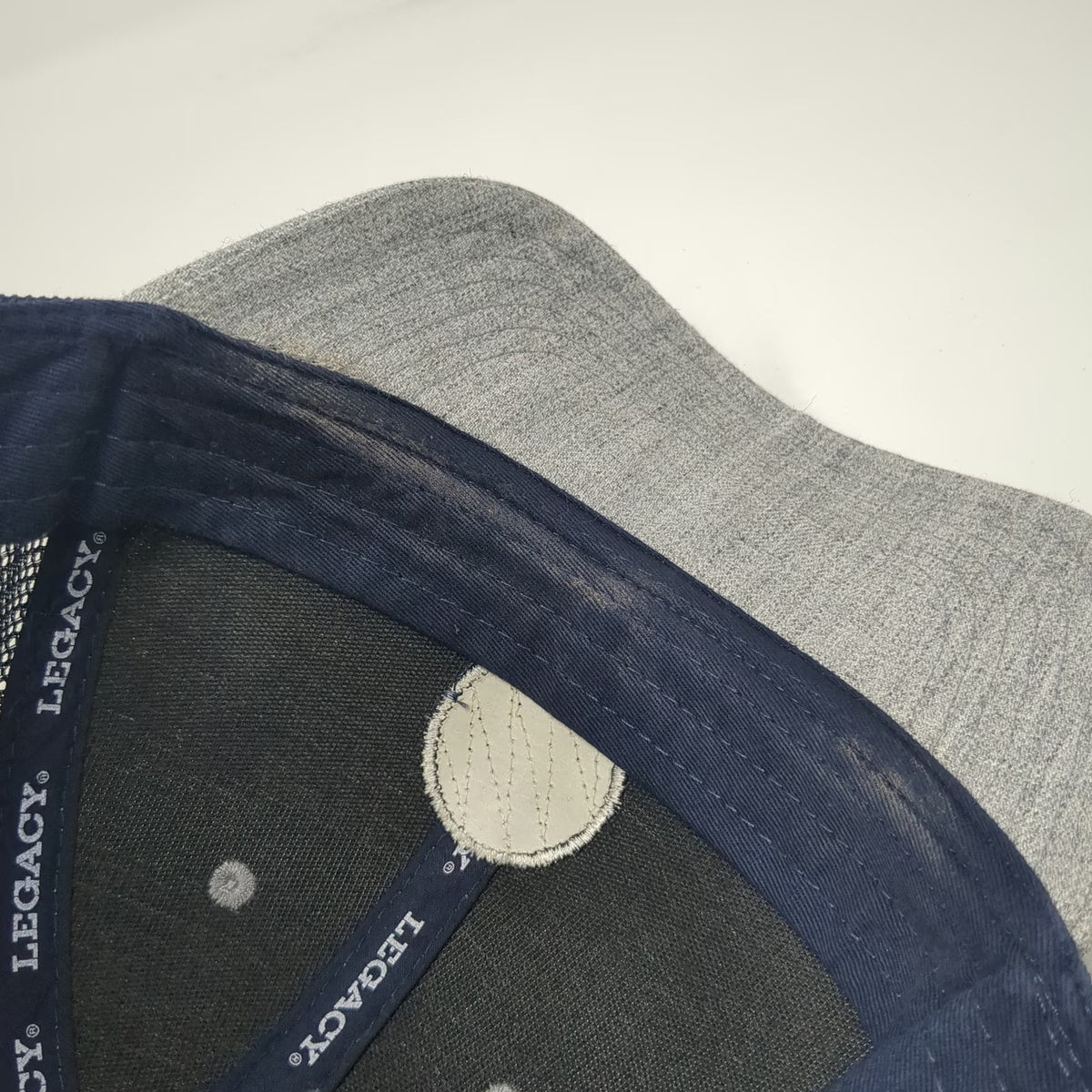 Legacy Trucker Hat Gray Blue One Size 1000 Islands New York Mesh Snapback Patch