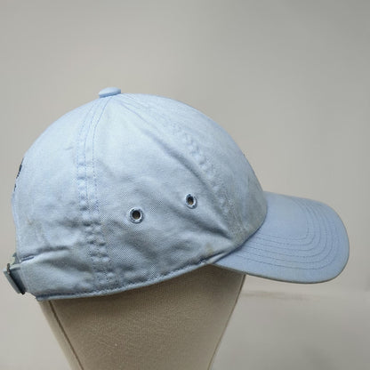 Adidas Baseball Cap Blue One Size Trefoil Embroidered Logo Slideback Cotton Hat